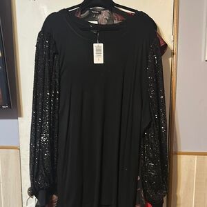 Torrid Black Ribbed Long Sleeve Top